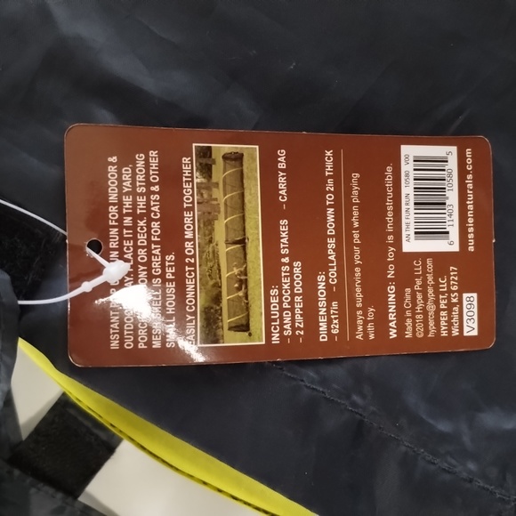 Aussie Naturals Fun Run Safety Enclosure for Pets. PLEASE READ COMPLETELY - Picture 4 of 5